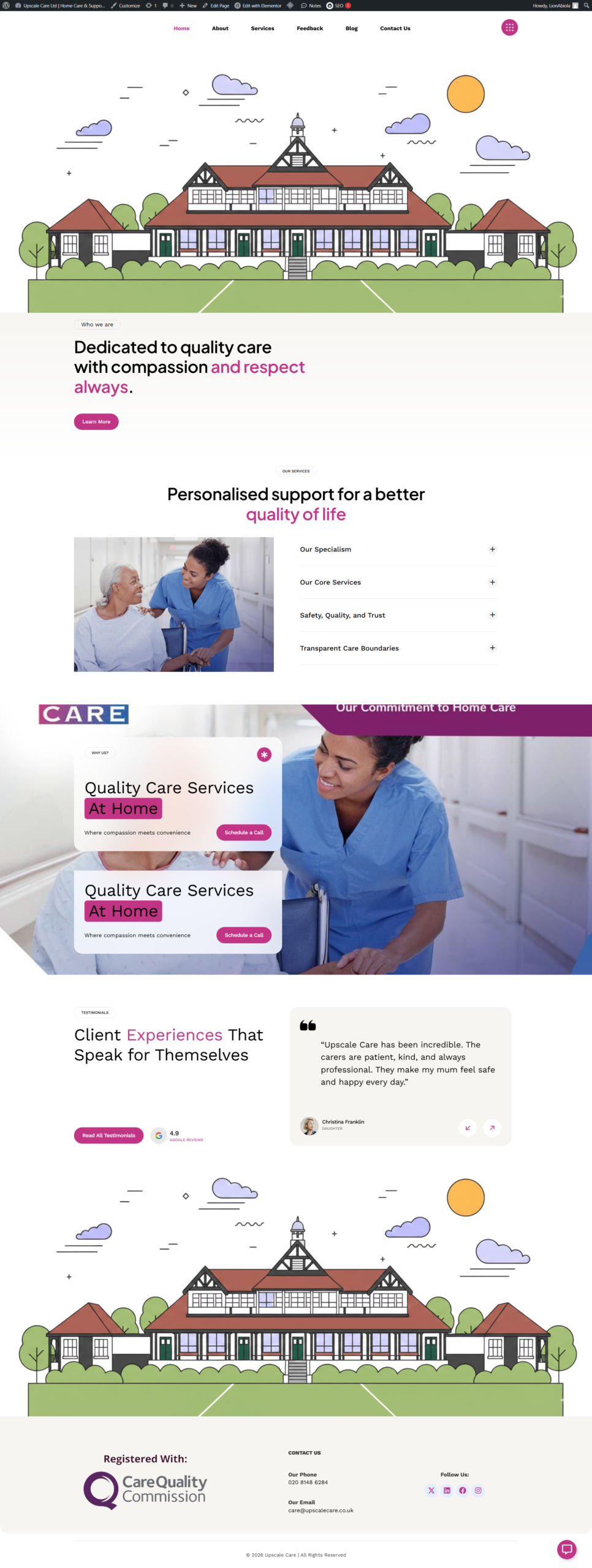Elderly Care Website