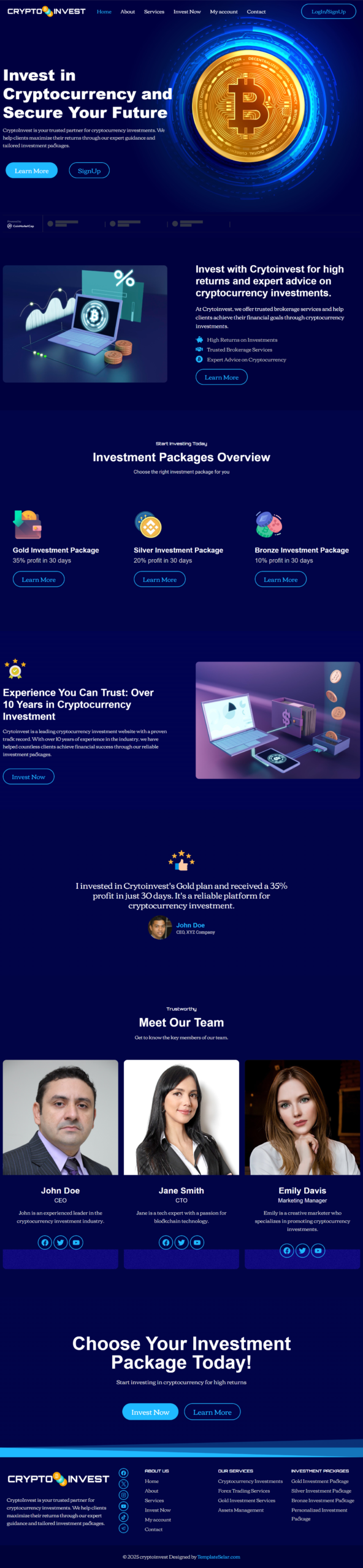 Crypto Investment Website