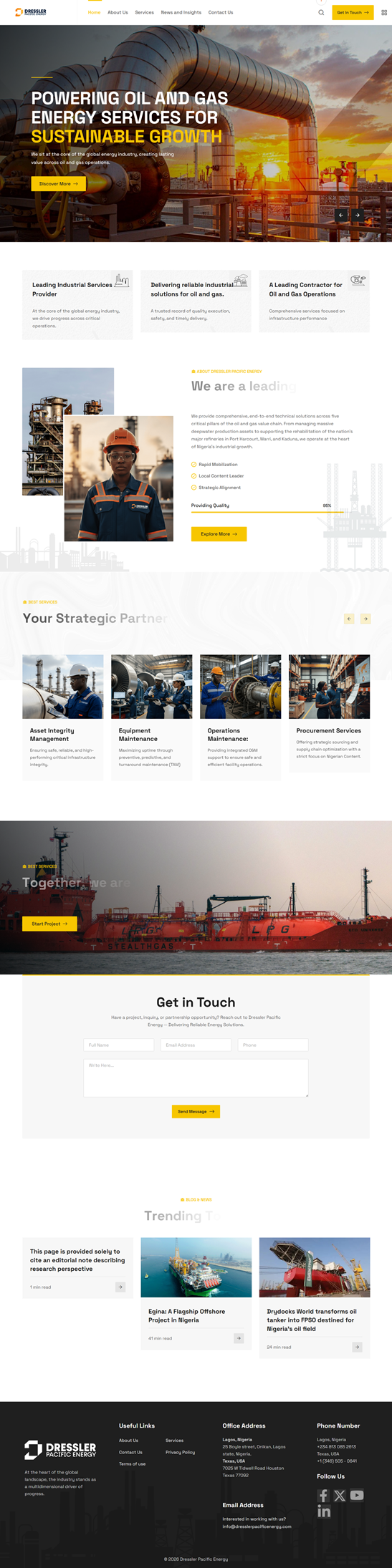 Oil and Gas Website