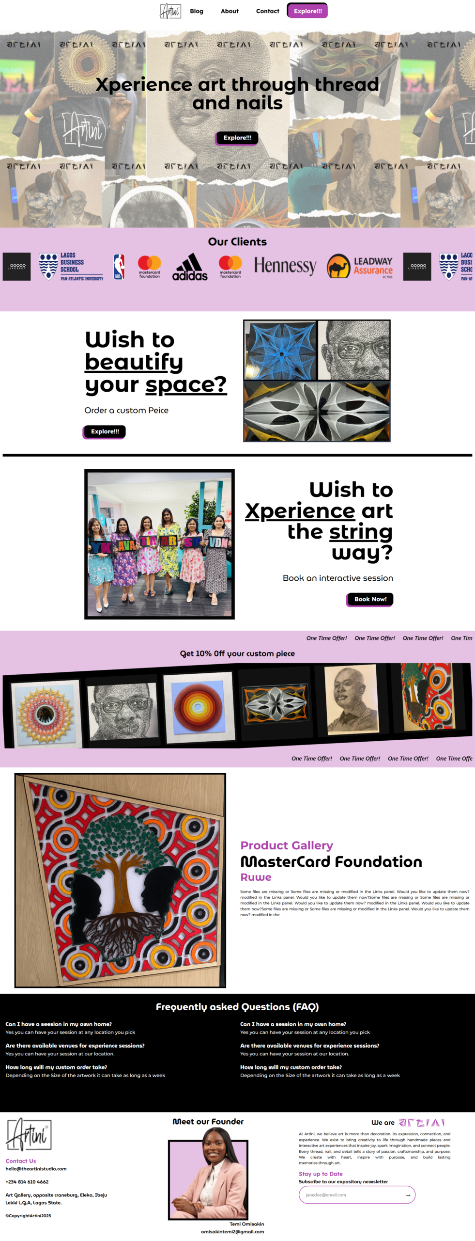 Art Showcase Website